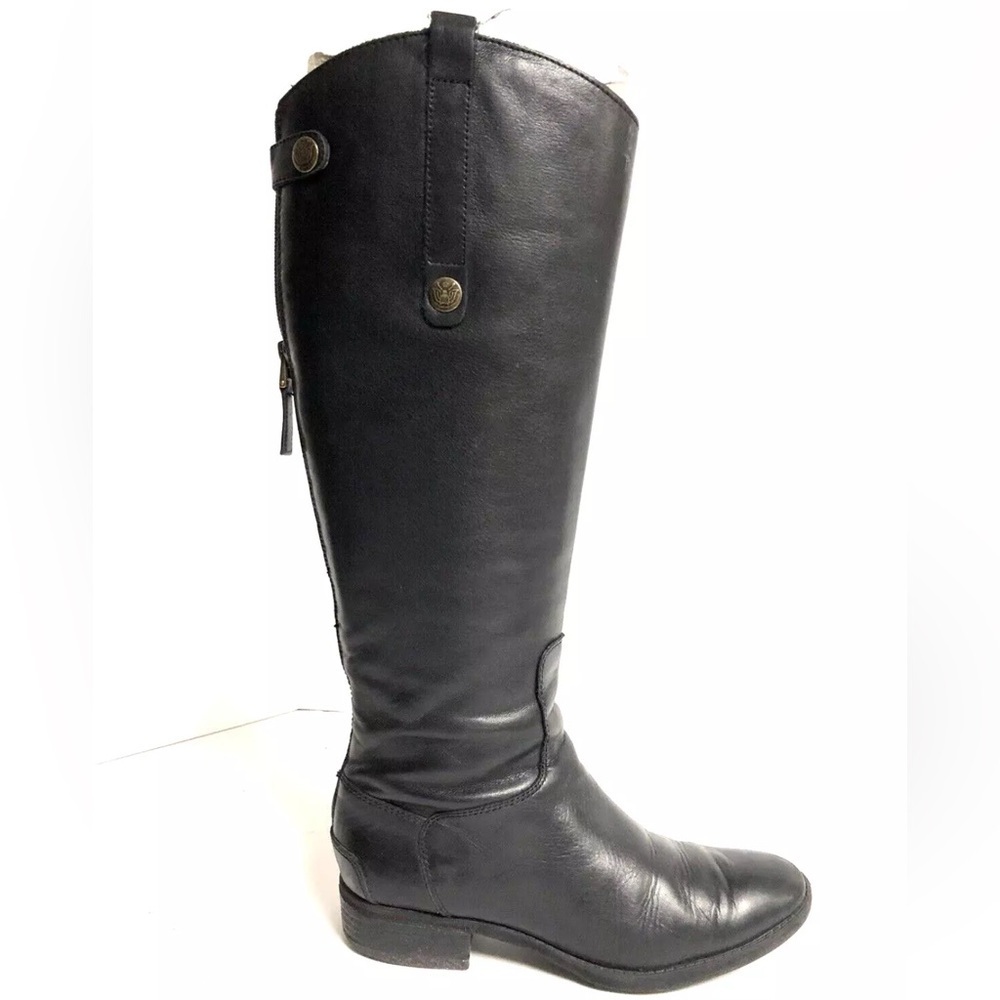 Sam Edelman Women’s Penny, Black Leather Boots, Size 6 M